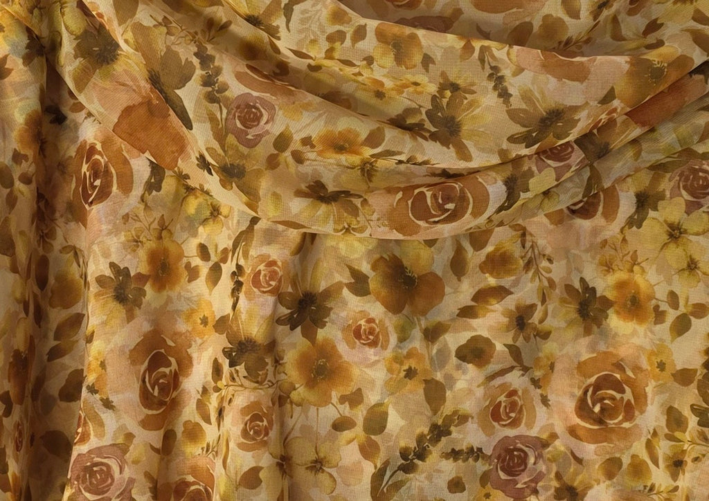Φούστα μίνι με σούρα και floral μοτίβο