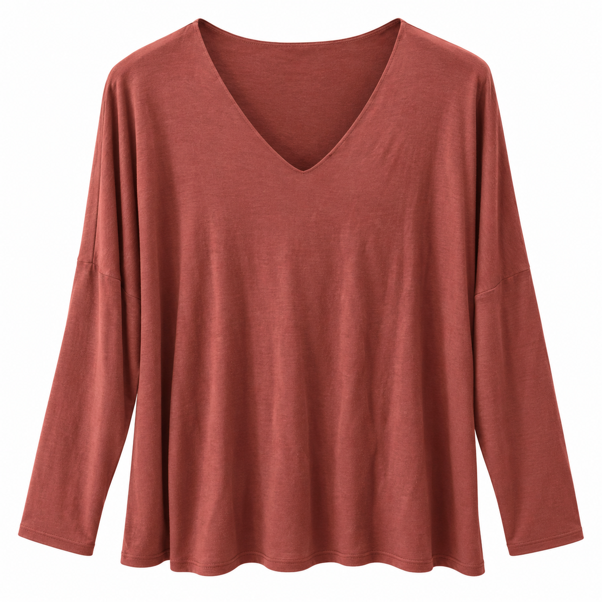 Γυναικεία Μπλούζα Oversize με V Λαιμόκοψη Plus Size