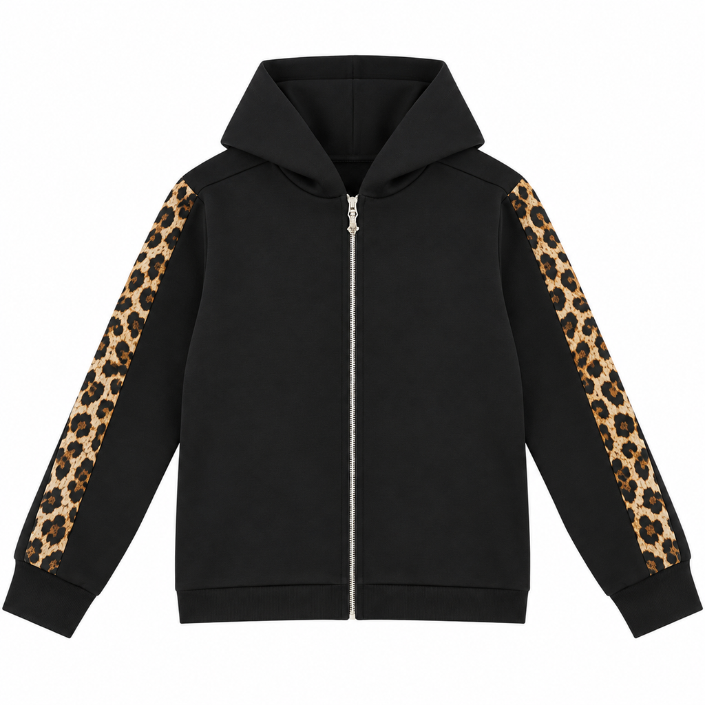 Σετ Φόρμες Κορίτσι Leopard Lines Μαύρες
