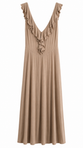 Maxi Φόρεμα με Βολάν Plus Size