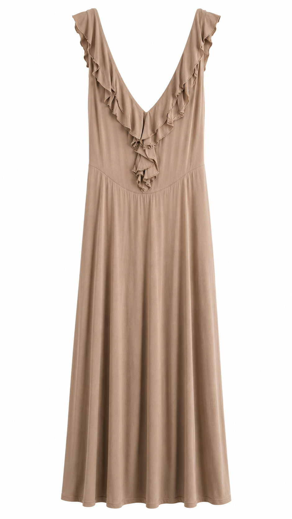 Maxi Φόρεμα με Βολάν Plus Size