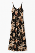 Maxi Floral Φόρεμα με Λεπτές Τιράντες