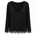 Top με Lurex και Δαντέλα Plus Size