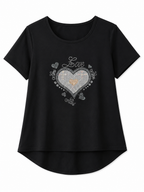 Μπλούζα Plus Size με Love Καρδιά