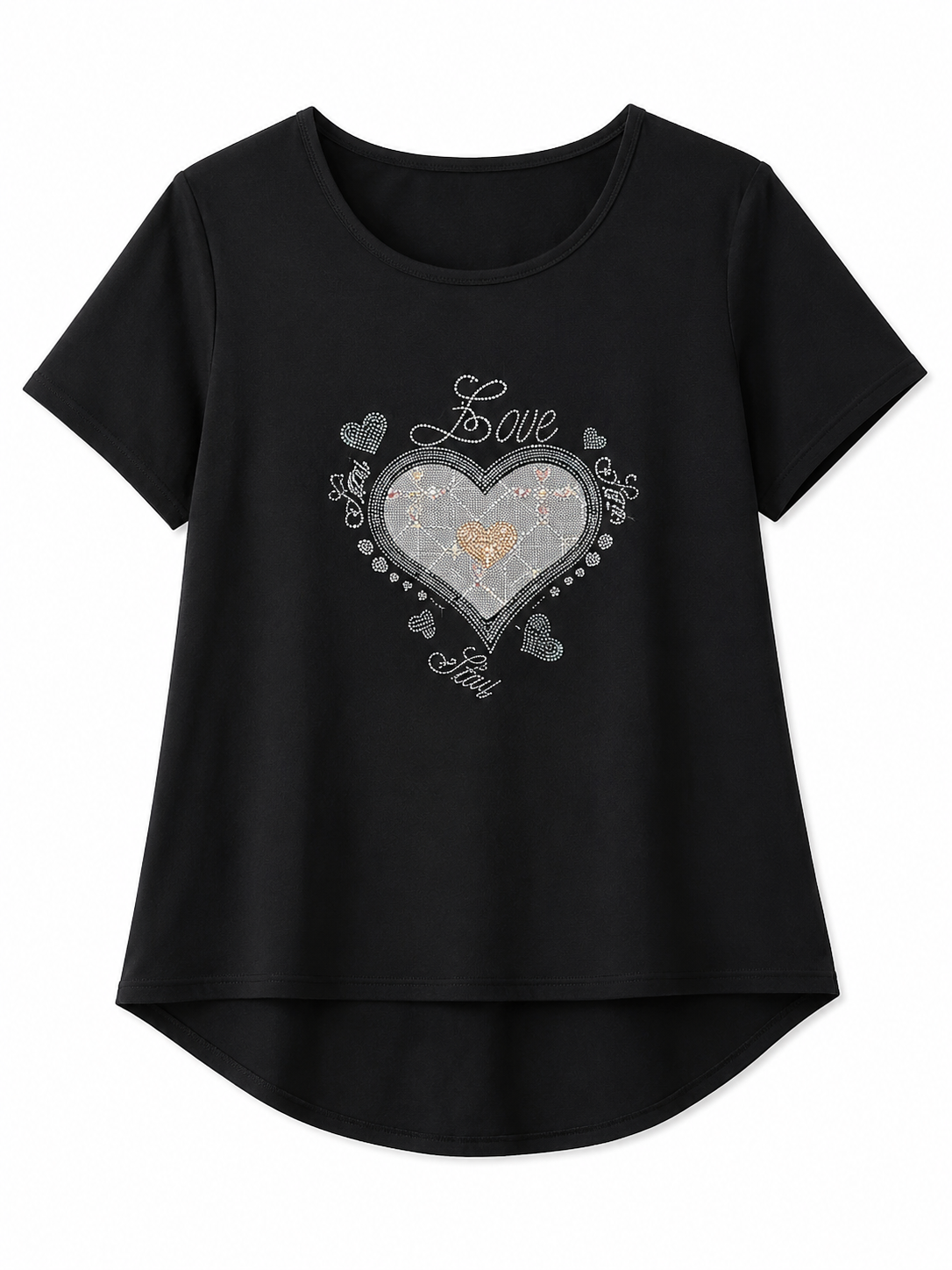 Μπλούζα Plus Size με Love Καρδιά