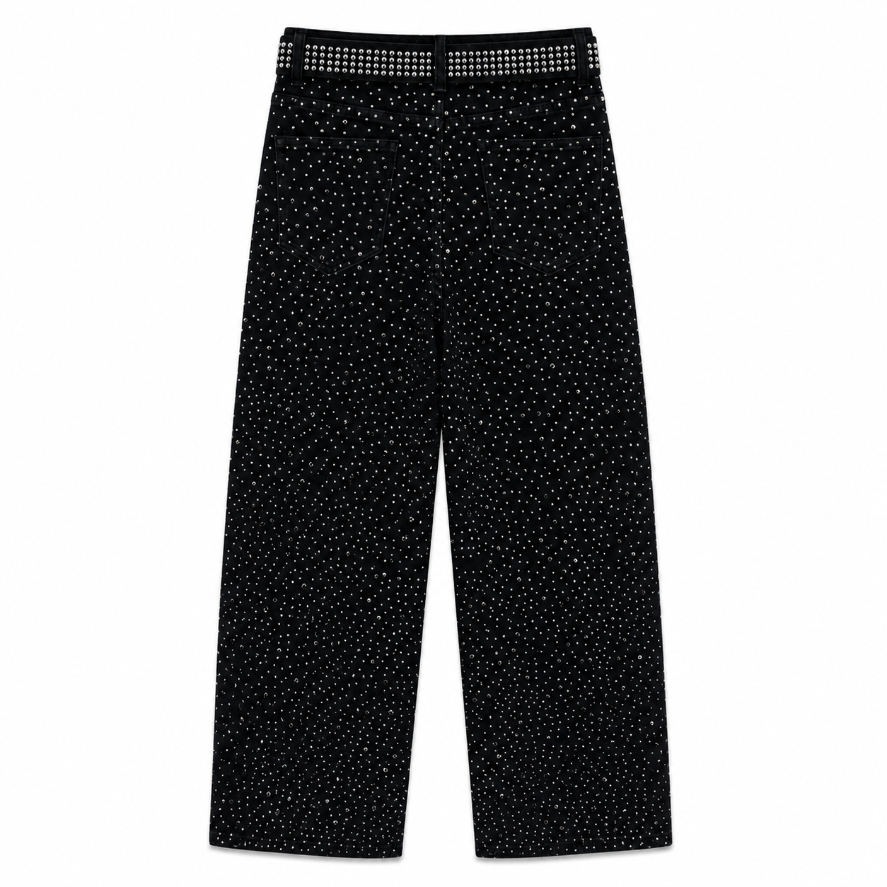 Τζιν Παντελόνι Wide Leg με Strass