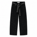 Τζιν Παντελόνι Wide Leg με Strass
