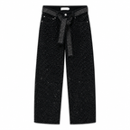 Τζιν Παντελόνι Wide Leg με Strass