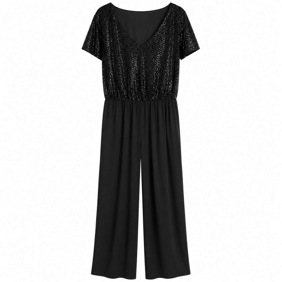Ολόσωμη Wide Leg Φόρμα με Παγιέτες