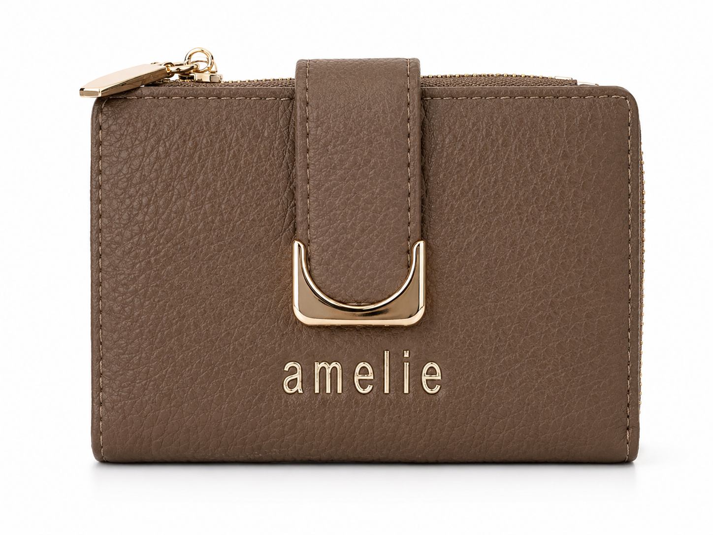 Compact Πορτοφόλι Amelie με Μεταλλική Αγκράφα