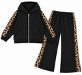 Σετ Φόρμες Κορίτσι Leopard Lines Μαύρες