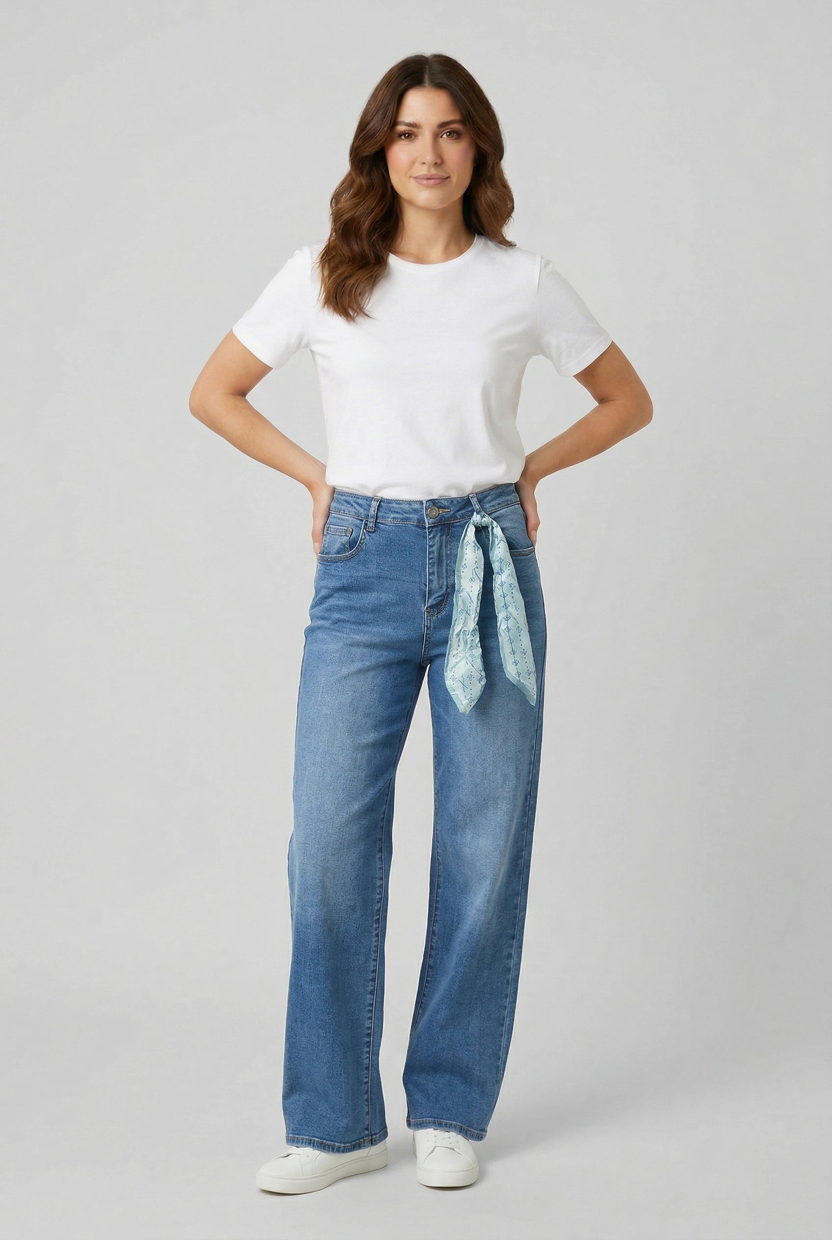 Jeans plus size wide leg