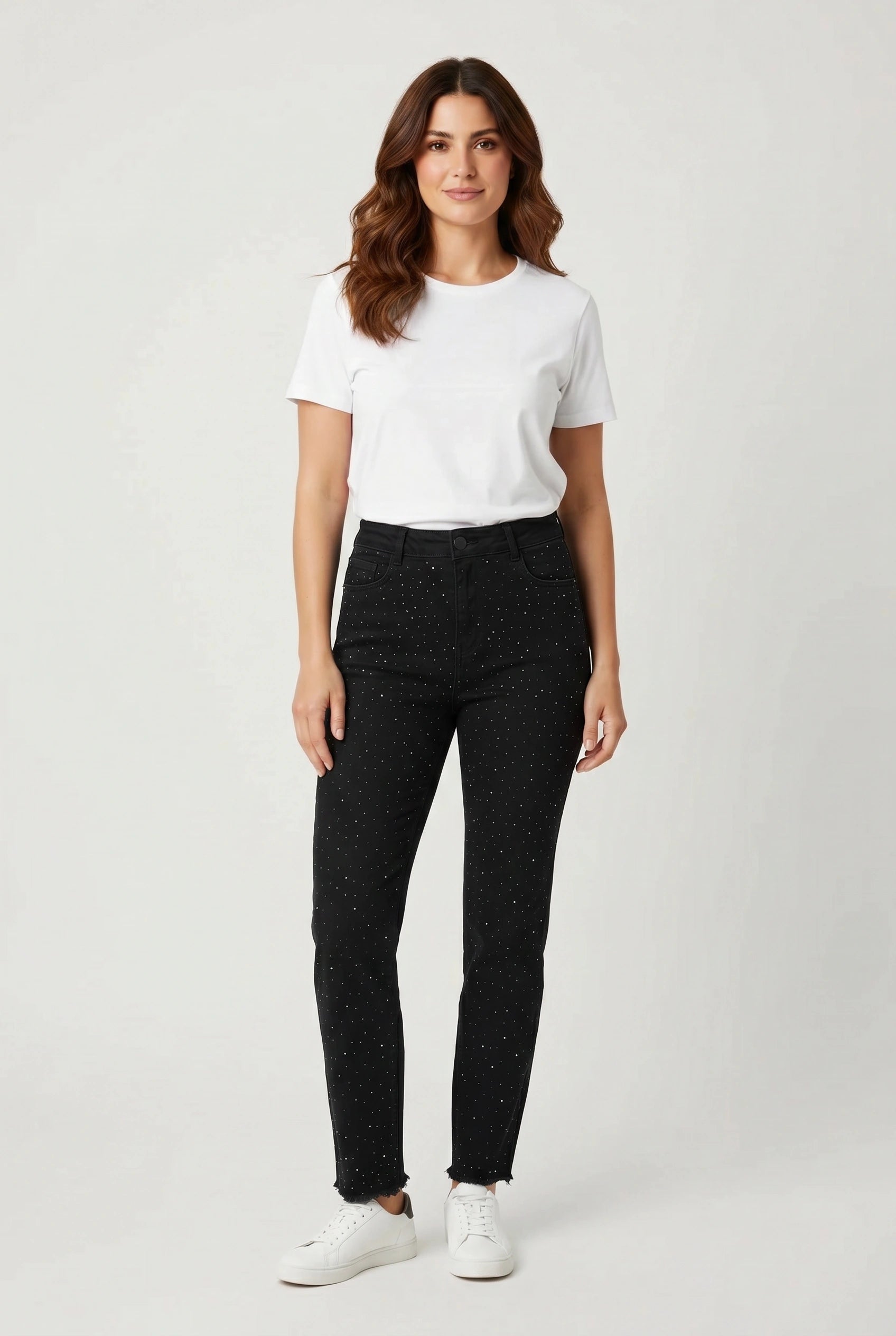 Jeans skinny με στρας