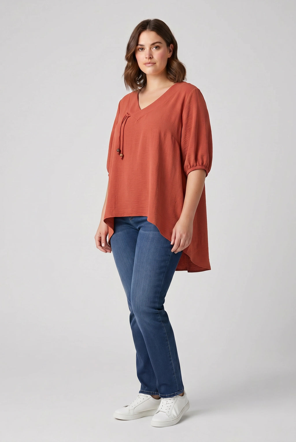 Ασύμμετρη Plus size τουνίκ