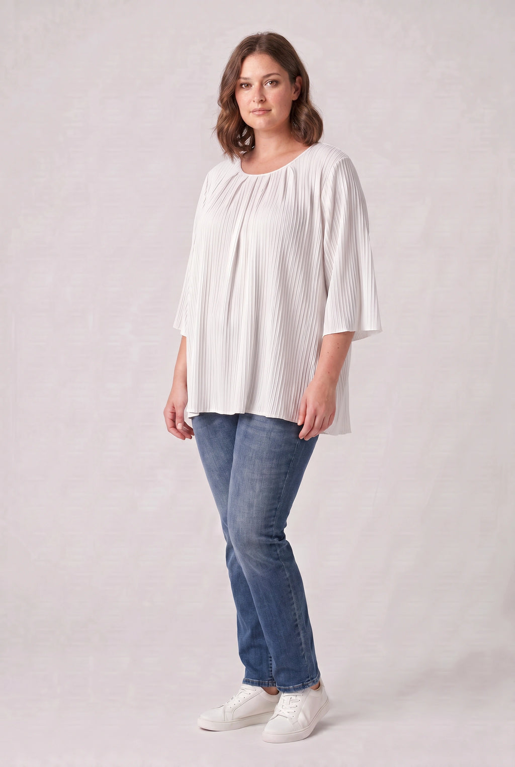 Μπλούζα γκοφρέ plus size