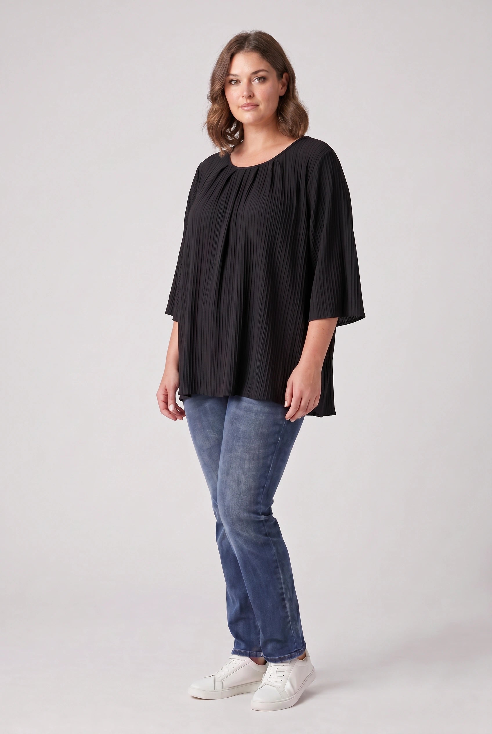 Μπλούζα γκοφρέ plus size