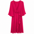 Κρουαζέ Maxi Φόρεμα με Βολάν Plus Size