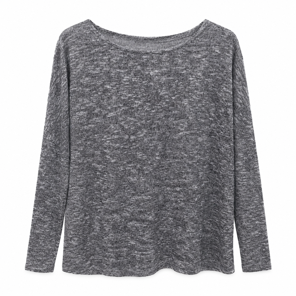 Basic Oversized Μακρυμάνικο Top Plus Size