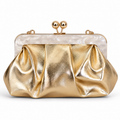 Metallic Clutch 4Queens με Περλέ Πλαίσιο