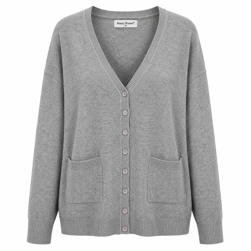 Πλεκτή Ζακέτα με Κουμπιά και Τσέπες
