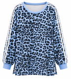 Animal Print Σετ Μπλούζα και Παντελόνα Plus Size