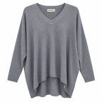 Γυναικεία Πλεκτή Oversized Μπλούζα Lurex με V