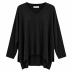 Γυναικεία Πλεκτή Oversized Μπλούζα Lurex με V
