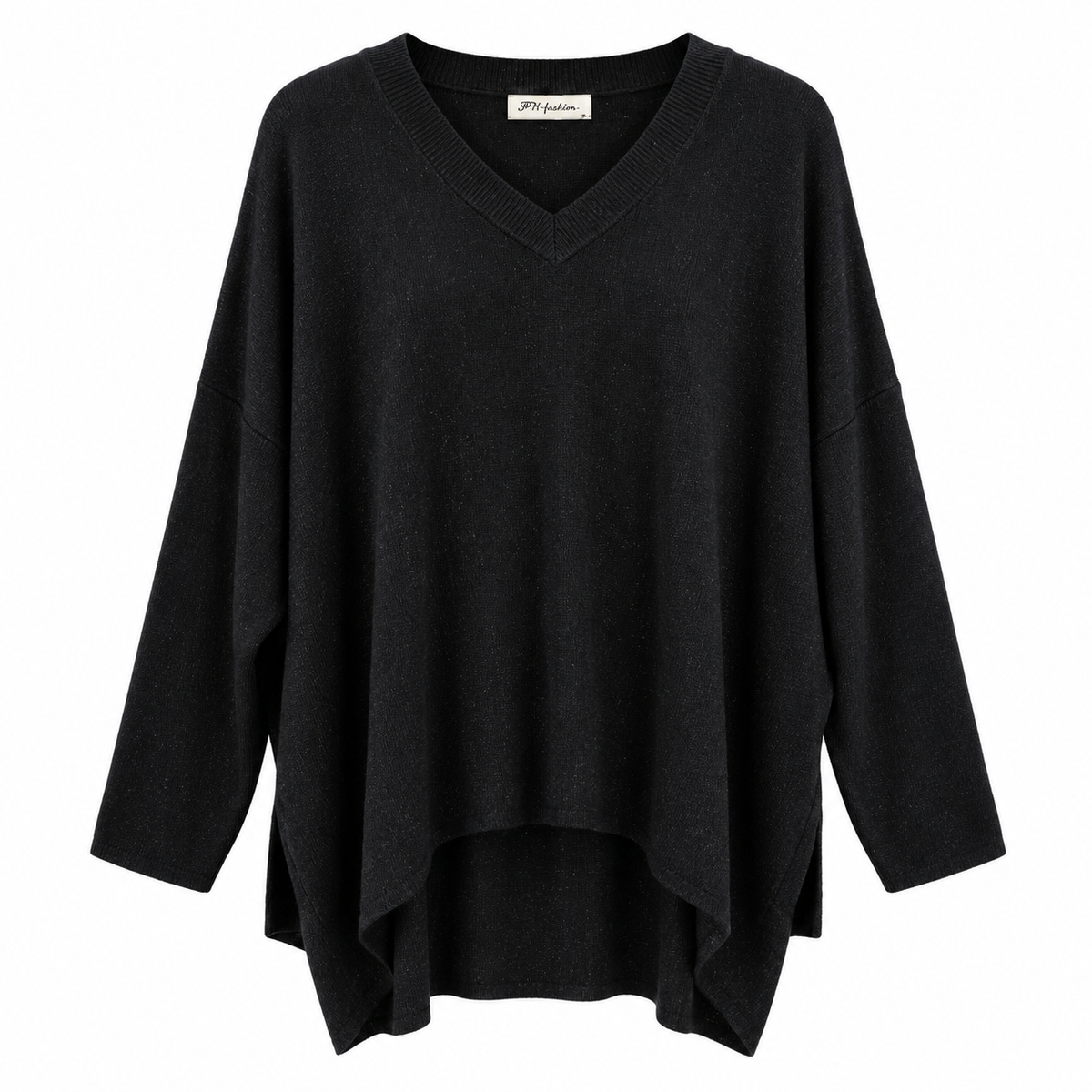 Γυναικεία Πλεκτή Oversized Μπλούζα Lurex με V
