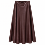 Γυναικεία Midi Φούστα από Μαλακή Δερματίνη Plus Size