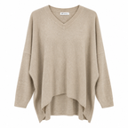 Γυναικεία Πλεκτή Oversized Μπλούζα Lurex με V