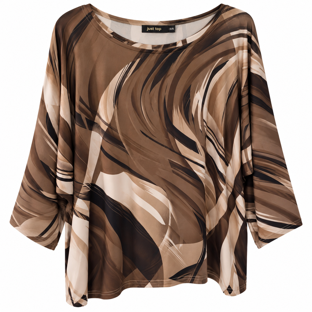 Γυναικεία Oversized Μπλούζα Just Top με Print