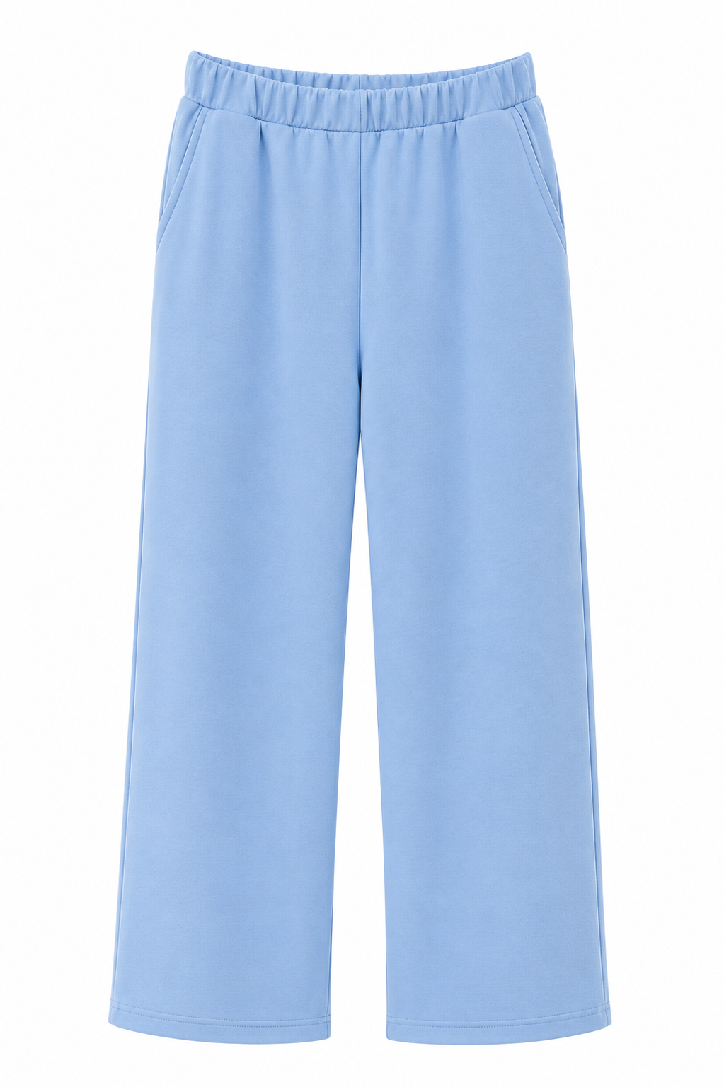 Σετ Μπλούζα με V Λεπτομέρεια και Wide Leg Παντελόνα Plus Size