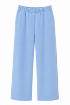 Σετ Μπλούζα με V Λεπτομέρεια και Wide Leg Παντελόνα Plus Size