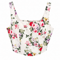 Floral Σετ Crop Top και Βερμούδα