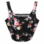 Floral Σετ Crop Top και Βερμούδα