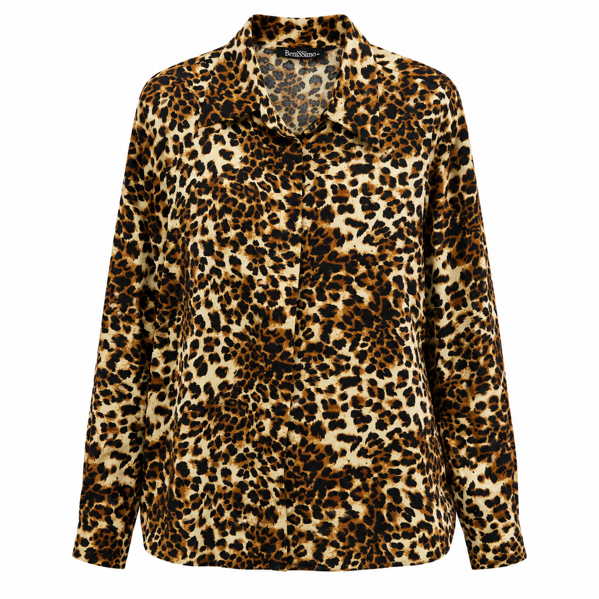 Animal Print Πουκάμισο Καφέ