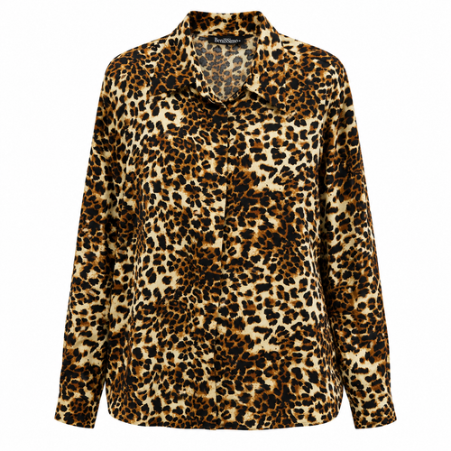 Animal Print Πουκάμισο Καφέ