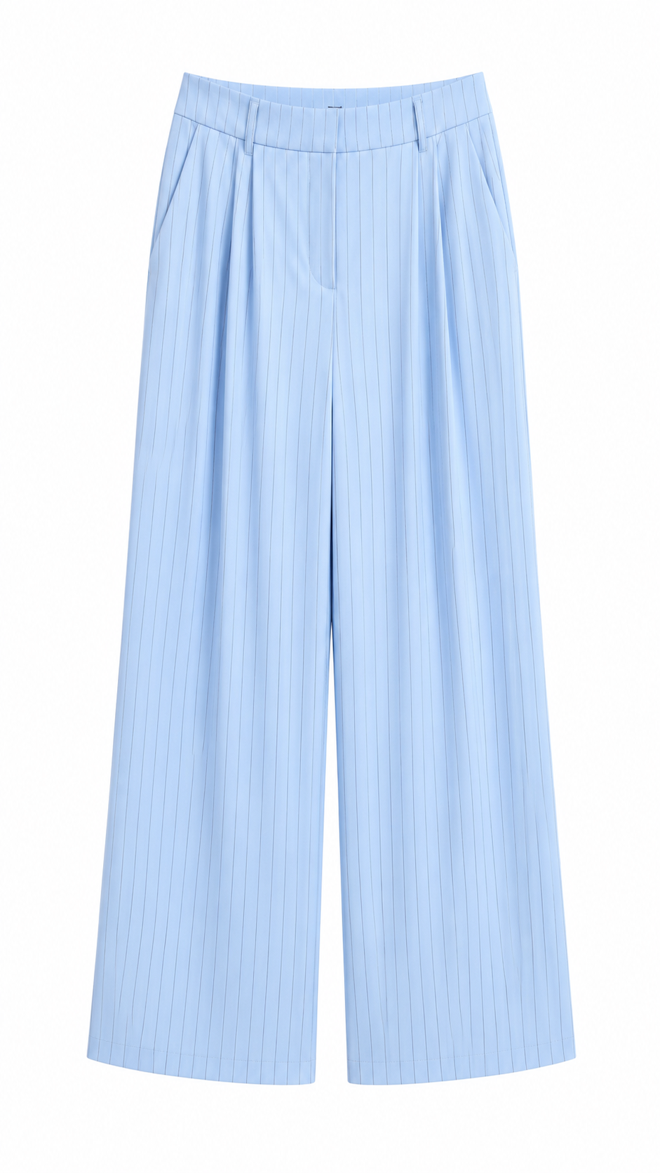 Σιέλ Ριγέ Wide Leg Παντελόνι