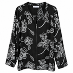 Γυναικείο Floral Τζάκετ με Φερμουάρ Plus Size