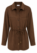 Shirt-Jacket με Ζώνη και Τσέπες