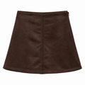 Γυναικεία Καφέ Mini Φούστα Suede Look