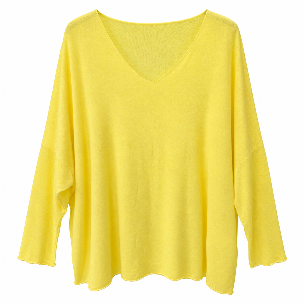 Γυναικεία Μπλούζα Oversize με V Λαιμόκοψη Plus Size