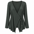 Σετ Κρουαζέ Μπλούζα και Wide Leg Παντελόνι Plus Size