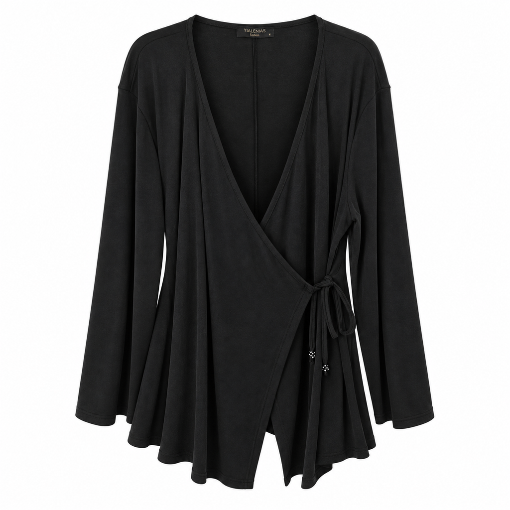 Σετ Κρουαζέ Μπλούζα και Wide Leg Παντελόνι Plus Size