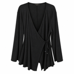 Σετ Κρουαζέ Μπλούζα και Wide Leg Παντελόνι Plus Size
