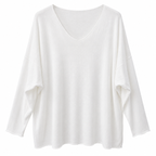 Γυναικεία Μπλούζα Oversize με V Λαιμόκοψη Plus Size