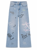Τζιν Παντελόνι Wide Leg Graffiti