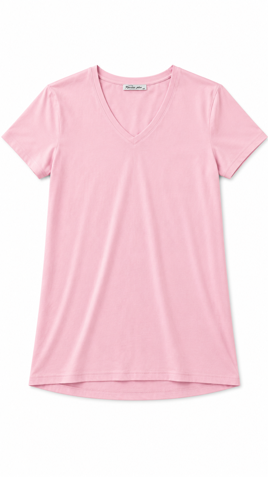 Basic Μπλούζα με V Λαιμόκοψη Plus Size