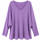 Γυναικεία Μπλούζα Oversize με V Λαιμόκοψη Plus Size
