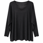 Γυναικεία Μπλούζα Oversize με V Λαιμόκοψη Plus Size